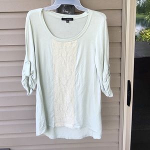 Mint green lace top