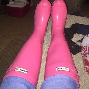 Pink sz 7 Hunter boots