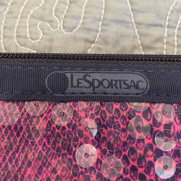 LeSportsac small zippered, sequin, fabric bag - Picture 2 of 3