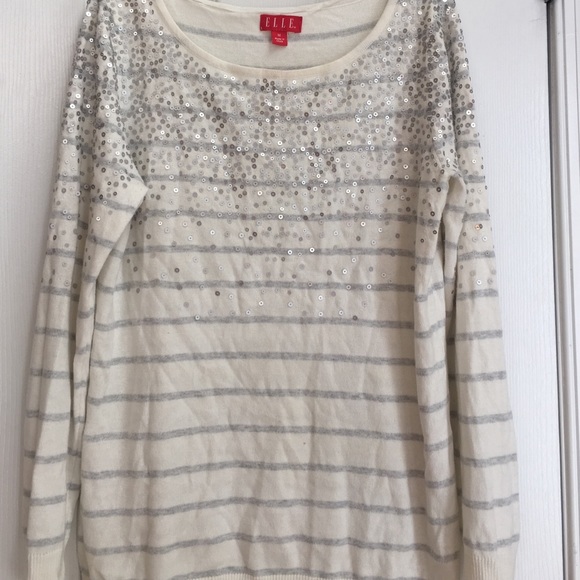 Awesome lightweight striped sweater by Elle.