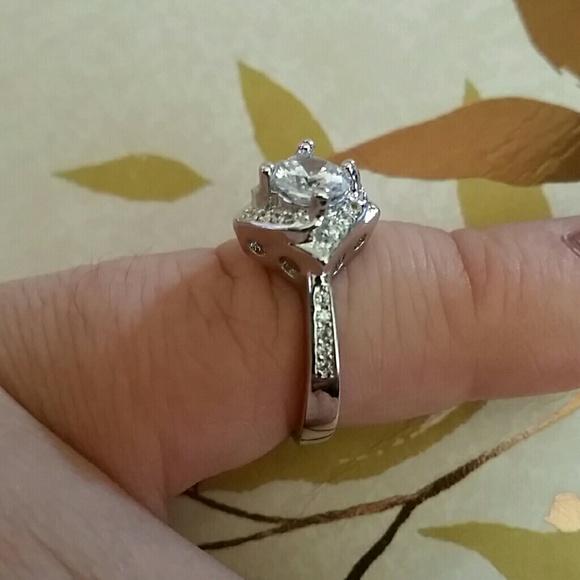 Hearts and Arrow 2 CTW AAA CZ Ring Size 6 - Picture 3 of 4
