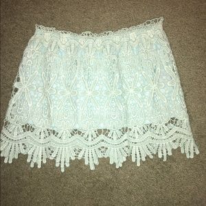 Cute Mint Lace Skirt