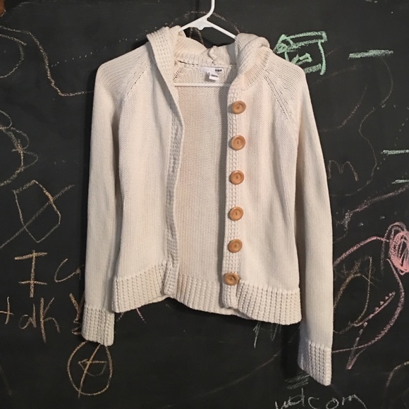 Button up H&M hoodie sweater