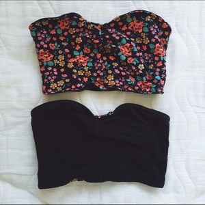 Reversible bandeau w/ floral print