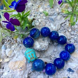 Lapis Bead Bracelet