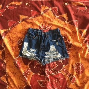 High waisted booty shorts