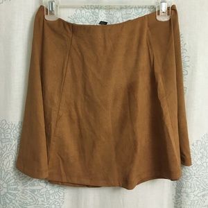 Medium suede skirt