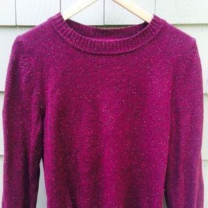 H&M Knit Elbow Patch Sweater in Red