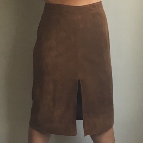 Banana Republic Suede Midi Skirt
