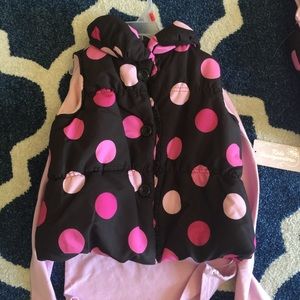 NEW 2-piece puffy vest 💗pink long sleeve shirt 🎀