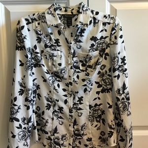White House Black Market silk blouse size 0