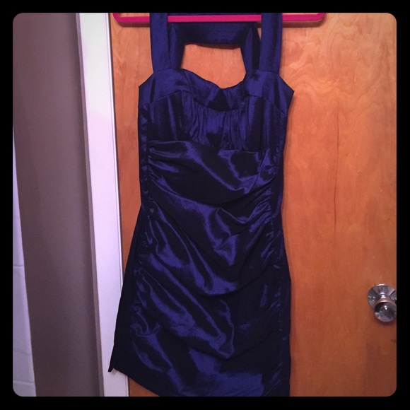 Stunning Jessica McClintock navy dress