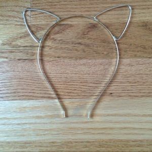 Elegant gold cat ear headband