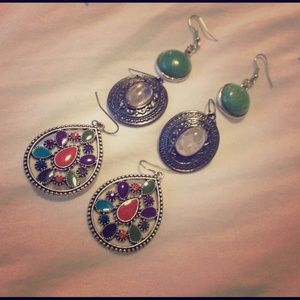 3 sets of earrings