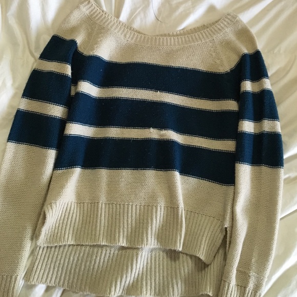 Cream and Blue Sweater