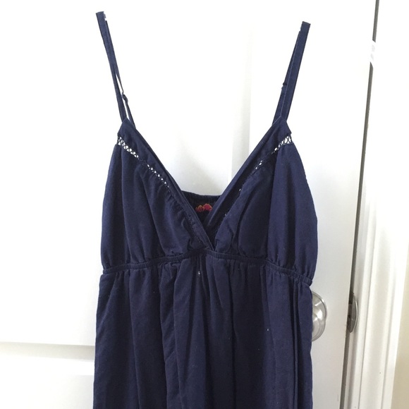 Navy V-neck dress