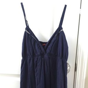 Navy V-neck dress
