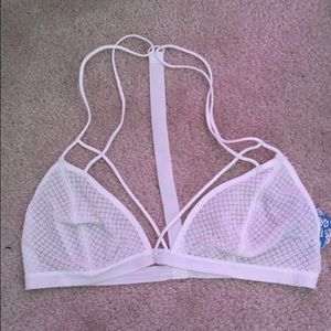 Free People White Lace Bralette