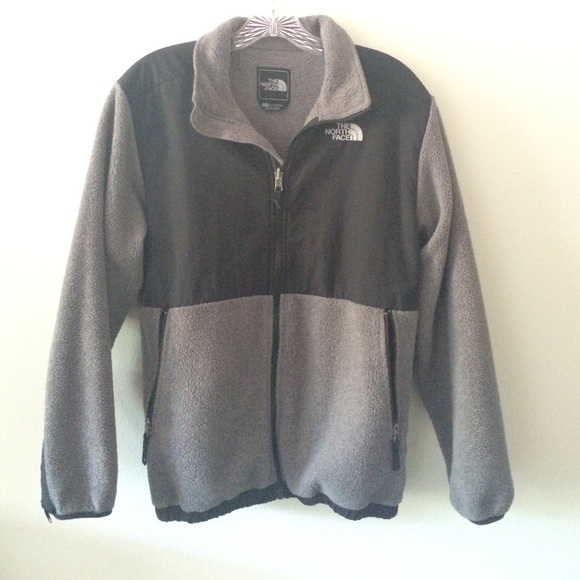 Grey and Black Northface