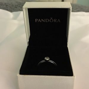 PANDORA - One Love Stackable Ring, Clear CZ