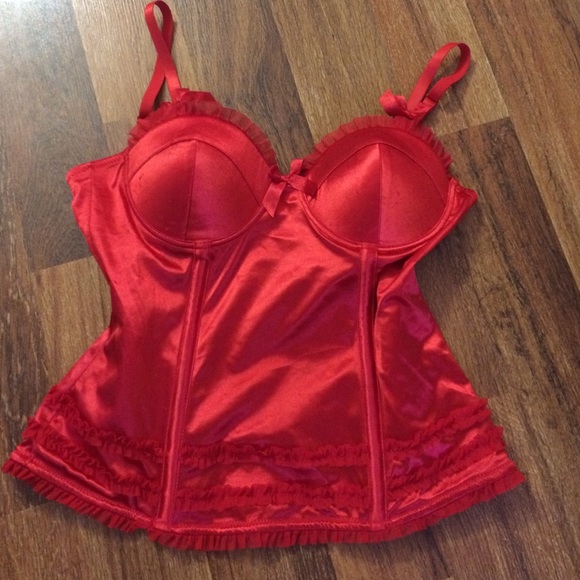 Red corset lingerie