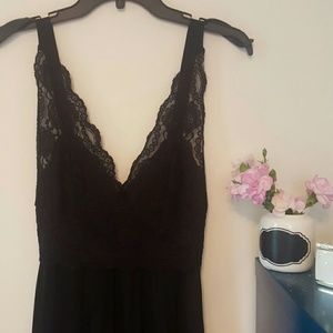 Slinky slip dress. Lacce. Pleated bottom. Low back