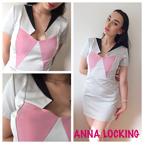 🆕 $480 topshop statement runway mini dress by ANNA LOCKING- size 4