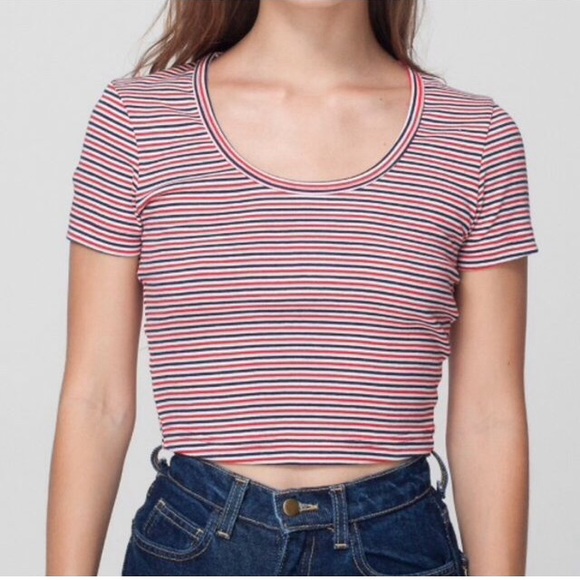 Striped Crop Top from American Apparel