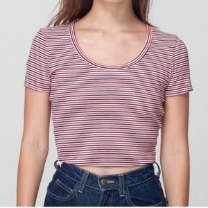 Striped Crop Top from American Apparel