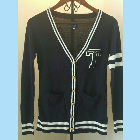 Navy Blue Tommy Girl Cardigan