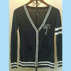 Navy Blue Tommy Girl Cardigan