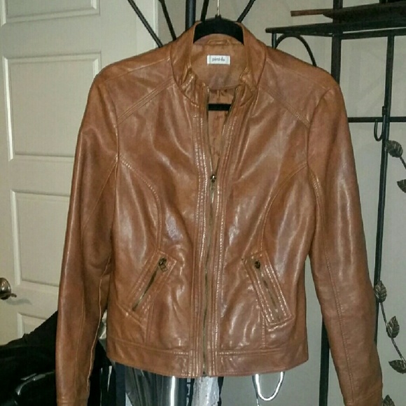 Brown faux Leather Jacket from Spain
