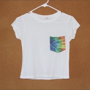 Randy Melville tie dye pocket whet crop top