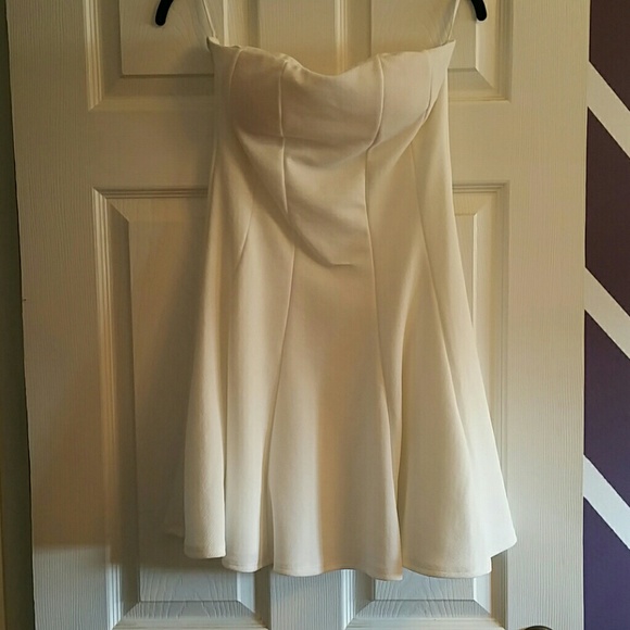White strapless skater dress, never worn.