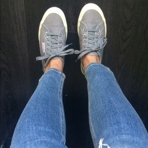 Grey Superga size 37, lightly worn.