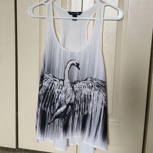 Flowy Swan Racerback shirt