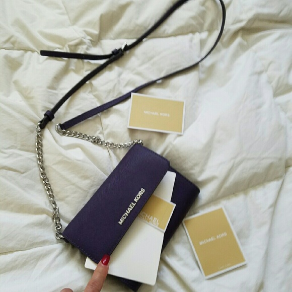 Purple michael kors travel bag