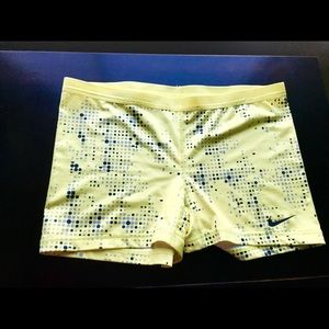NIKE yellow polka dots training shorts!