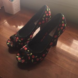 Cherry Heels Size 6 1/2