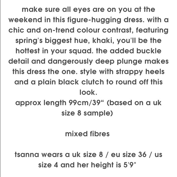 NWT Missguided Buckle Midi Dress - Picture 3 of 3