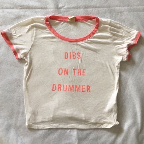 "Dibs on the Drummer" ringer top