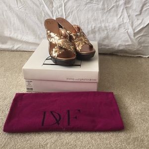 Diane Von Frustenberg Wedge High Heeled Sandals