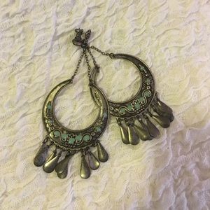 Silver and mint green earing 🙌🏻