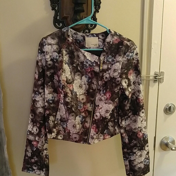 Floral motorcycle jacket