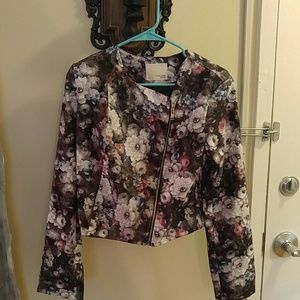 Floral motorcycle jacket