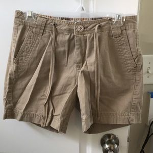 Khaki drawstring shorts