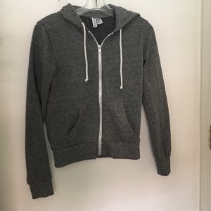 Grey zip up hoodie