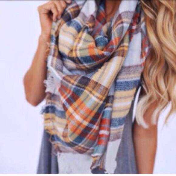 ❣NEW❣ Plaid Oversized Tartan Blanket Scarves - Picture 3 of 4
