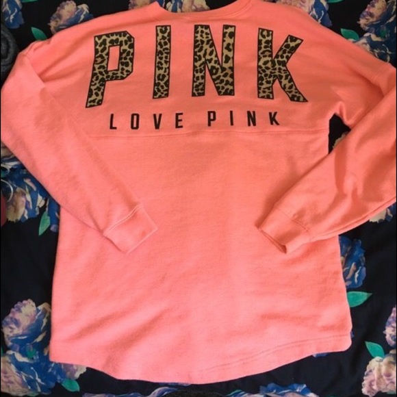 Vs pink leopard varsity crew