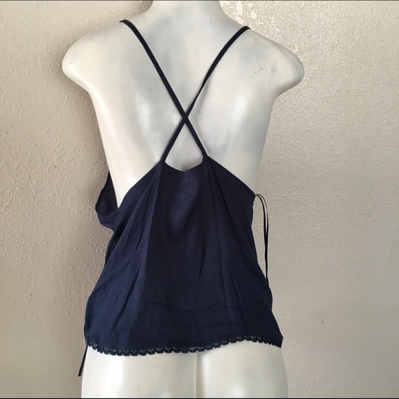 COTTON CANDY LA BLUE LACE OPEN FRONT SHIRT - Picture 2 of 3